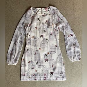 TED BAKER bird dress - size 1 (XS) - really cute and high-quality. NEW